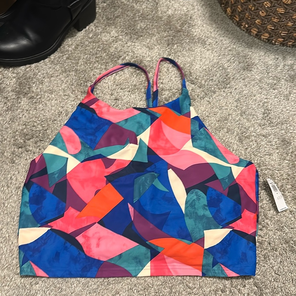 Old navy crop built in bra cami and matching shorts